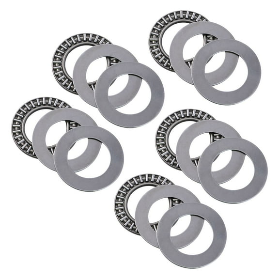 DRAFIDEEP 5Pcs High Temperature Bearing Steel Thrust Needle Roller Bearings Heat Tolerance 1.7x1.7x0.2in
