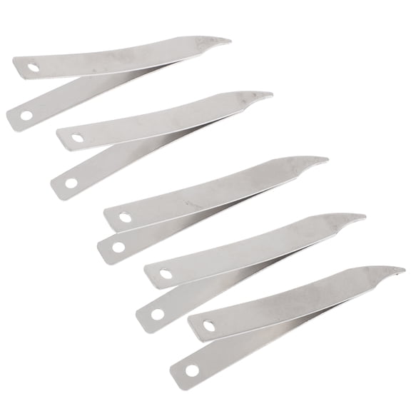 DRAFIDEEP 5Pcs Needle Pullers Stainless Steel Insole Needle Removal Tools Silver Ergonomic Design for DIY Projects