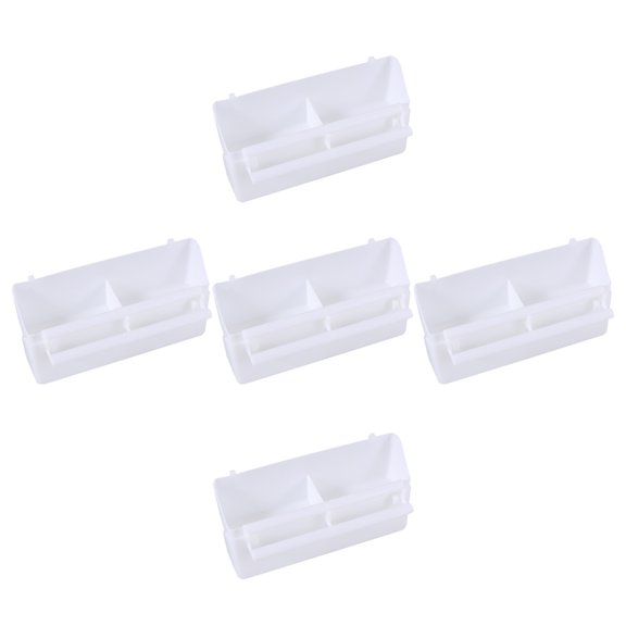 DRAFIDEEP 5Pcs Parrot Feeding Case Plastic Bowl with Easy to Install Feature