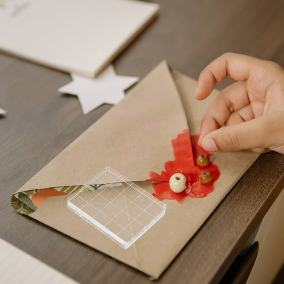 DRAFIDEEP 5-Pack Clear Cling Stamps for Crafting, Journaling, and Precise Alignment in Scrapbooking and Projects