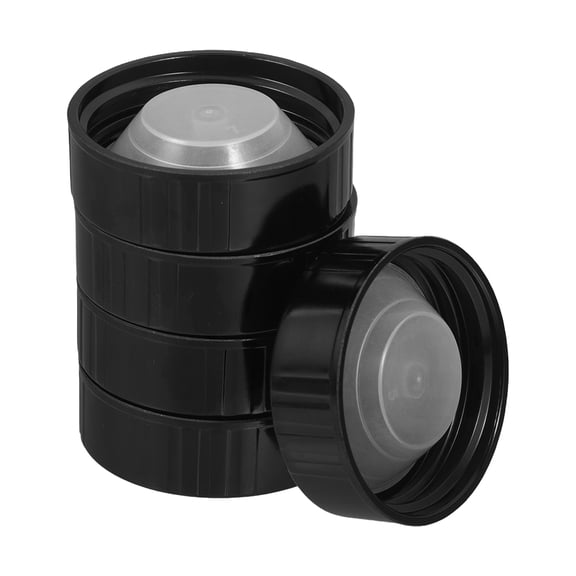 DRAFIDEEP 5pcs Plastic Bottle Screw Caps for Glass Round Bottles Ideal for Home Brewing and Beverage Storage