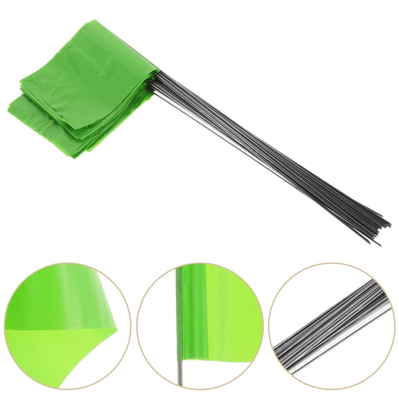 DRAFIDEEP 60pcs Yard Marking Flags Outdoor Lawn Sprinkler Flags Steel Wire Markers For Irrigation Landscape Dog Training