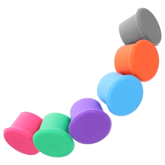 OUNONA 6Pcs Flexible Silicone Wine Bottle Covers Leakproof Seal Preserve Freshness for Party Drinks