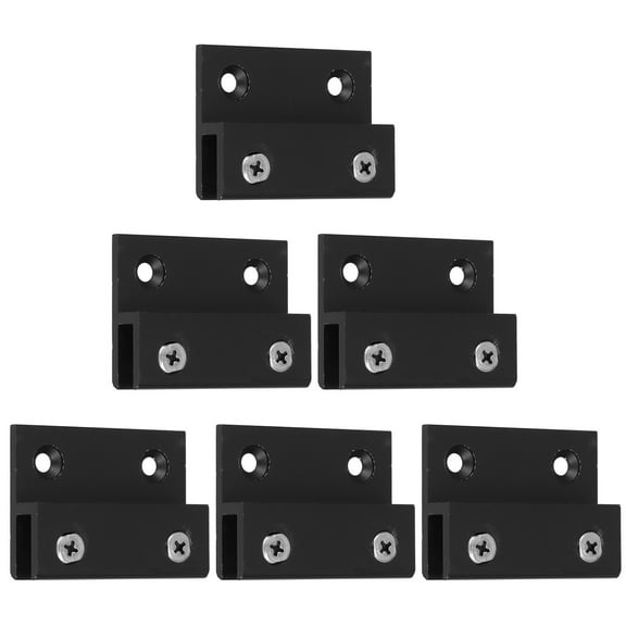 DRAFIDEEP 6Pcs Black Glass Clamps with Large Hole Design for Enhanced Stability and Easy Installation