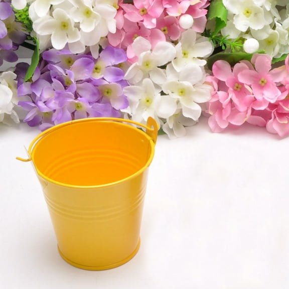 DRAFIDEEP 6Pcs Party Favor Buckets Small Metal Buckets in Assorted Colors with Handles