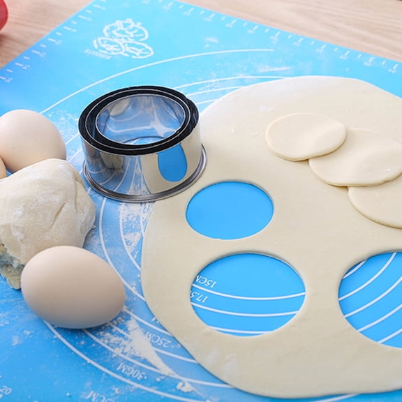 DRAFIDEEP 6Pcs Stainless Steel Dumpling Wrapper Molds Set Crisp Cutter for Kitchen