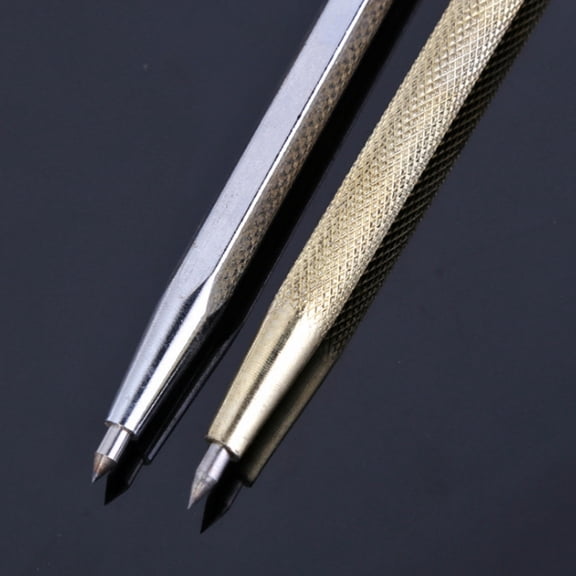 DRAFIDEEP 6-Piece Lettering Pen Set with Hard Alloy Tip for Precise Tile, Glass, and Stone Marking and Scribing