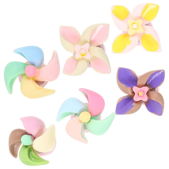 DRAFIDEEP 6Pcs Mini Windmill Statue Resin Car Interior Decoration European Style Windmill Model