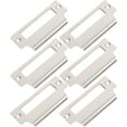 thumbnail image 1 of DRAFIDEEP 6Pcs Silver Rectangular Deadbolt Strike Plate Door Reinforcement 3.9X1.8In, 1 of 8
