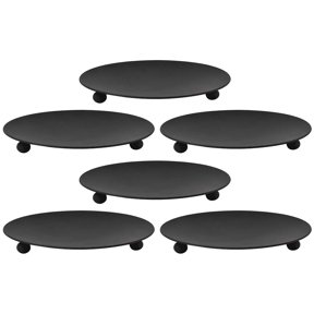 DRAFIDEEP 6Pcs Simple Metal Candler Holder for Family Gathering Decor Retro Candlestick 10X10CM