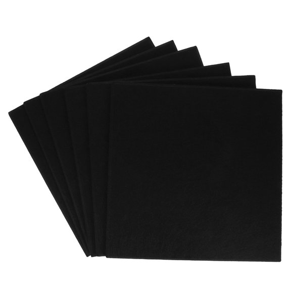 DRAFIDEEP 6pcs Peel and Stick Wall Tiles Protective Pads Felt Bulletin Board Pin Board Black