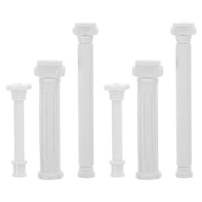 DRAFIDEEP 6pcs Roman Column Decor Mini Roman Column ABS for Craft Projects Classical Elegance