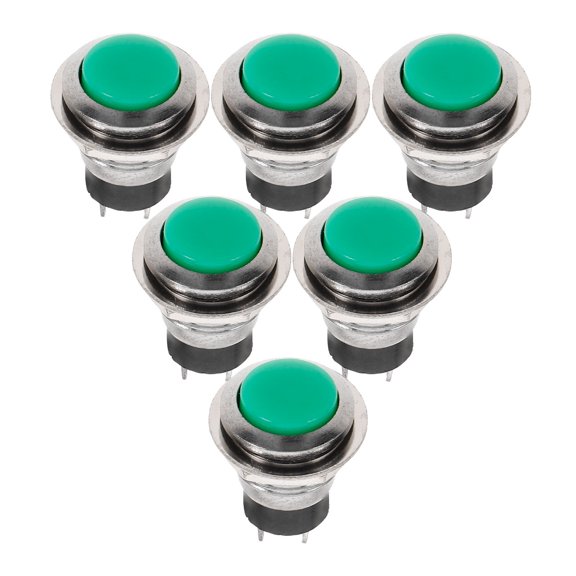 DRAFIDEEP 6-Pack Self-Resetting Zinc Alloy Doorbell Buttons for Home Use, and Easy Installation