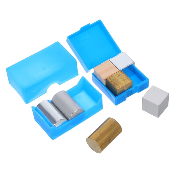OUNONA Precision Density Cubes Set with Copper, Iron, Aluminum for Science and Physics Educational Projects and Classroom Tools