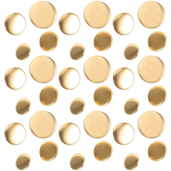 OUNONA 80Pcs Golden Copper Round Buttons for Uniform Sewing Elegant Antique Jacket Suit Coat Replacement