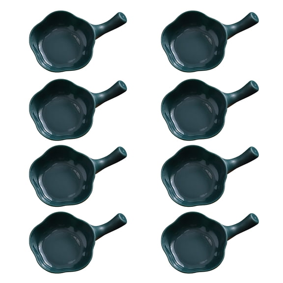 DRAFIDEEP 8PCS Plastic Dipping Bowl Green for Serving Sauce and Holding Condiments
