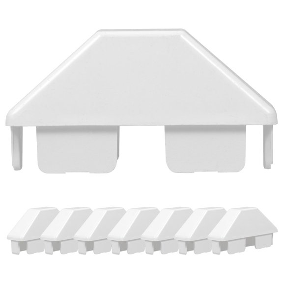 DRAFIDEEP 8Pcs PVC Fence Cap Flat Design Fence Sealing for Pets Indoor and Outdoor Use