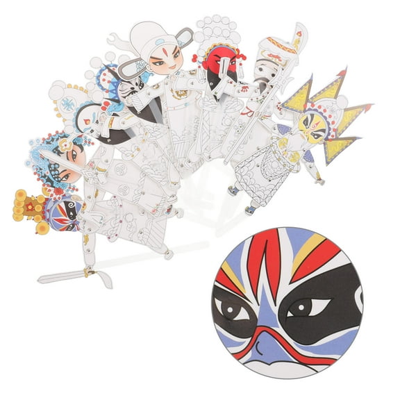OUNONA Traditional Chinese Puppet Craft Kit with Colorful Paper for Family Fun, Arts & Handmade Activities