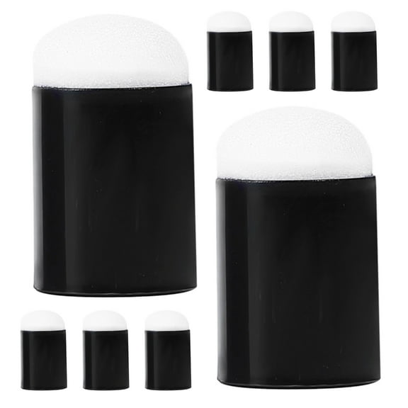 DRAFIDEEP 8Pcs Unique Design Black Finger Sponges for Craft Painting with Soft Comfortable Fit and Stable Grip