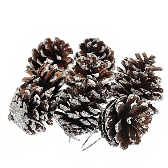 OUNONA Set of 9 Natural Style Pine Cone Ornaments for Holiday Decor and Crafts
