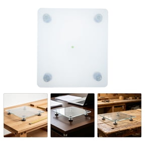 DRAFIDEEP Adjustable Height White Acrylic Work Table with Stability for Epoxy Resin Projects - 1 Set Assembly Included