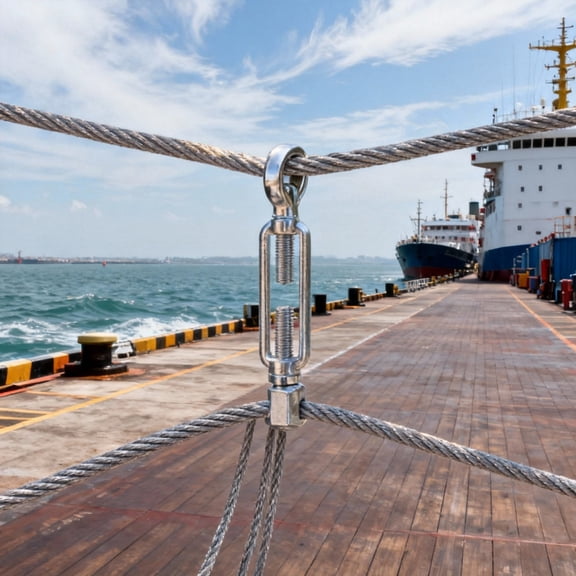 DRAFIDEEP Adjustable Stainless Steel Eye-to-Eye Turnbuckle, Rope Wire Tensioner for Steel Cable, Rigging and Shade Sail Use