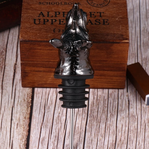 DRAFIDEEP Animal Shape Wine Bottle Caps Reusable Bottle Stopper Black Zinc Alloy Bar Party Restaurant Use 1Pcs