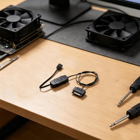DRAFIDEEP Black ARGB 5V 3 PC Fan Hub Controller with Quiet , Precise Speed Control, and Design