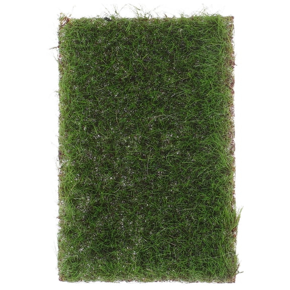 OUNONA Realistic Green Artificial Grass Turf for Model Making and Dollhouse Scenery Decoration