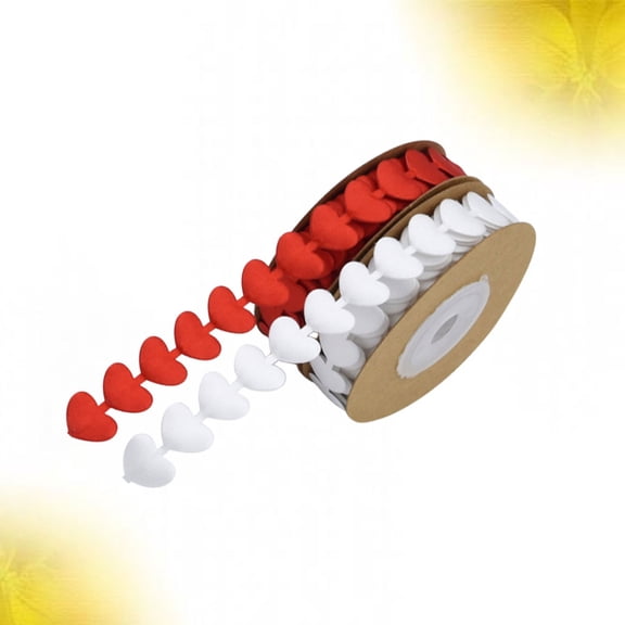 DRAFIDEEP Embossed Ribbon Accessories in Assorted Colors for Wedding, Christmas Decorations, 5M Length, 2 Rolls Polyester Craft Ribbon