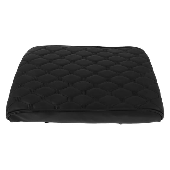 OUNONA Black Car Armrest Cushion with Elevated Design and Spacious Storage Compartment for Comfortable Driving