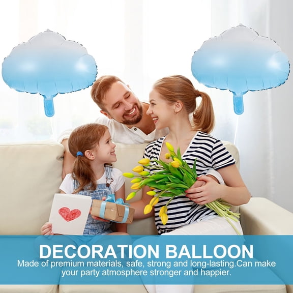 DRAFIDEEP Baby Shower Aluminum Clouds Balloon Party Supplies 52x51in 10Pcs