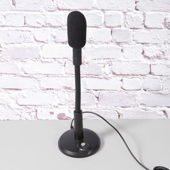 DRAFIDEEP Wired USB Condenser Microphone Black Plastic for Back to School Chatting and Online Communication Set