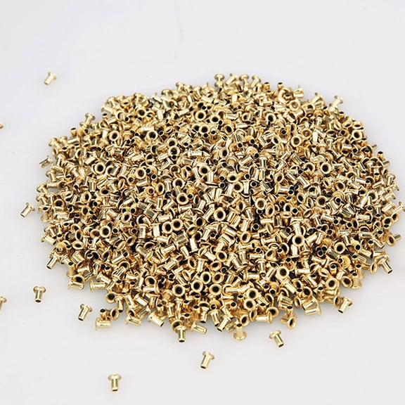 DRAFIDEEP Beehive Frame Eyelets Golden Hard Copper for Honeycomb Avoid Deformation 1400Pcs