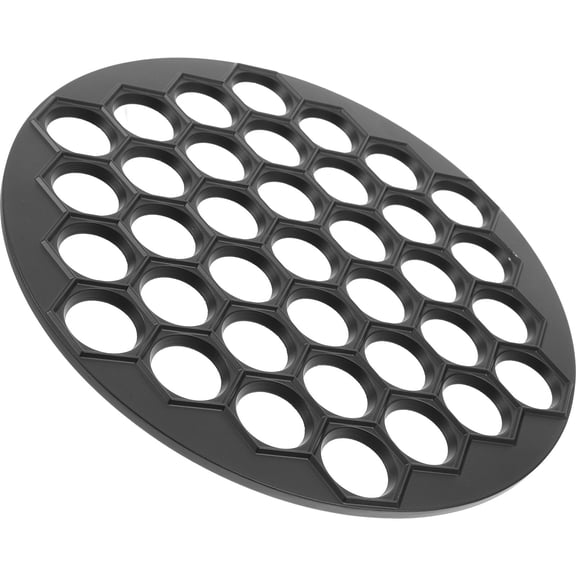 DRAFIDEEP Black Aluminum Dumpling Maker Mold with Hole Design for Fast and Easy Dumpling Preparation