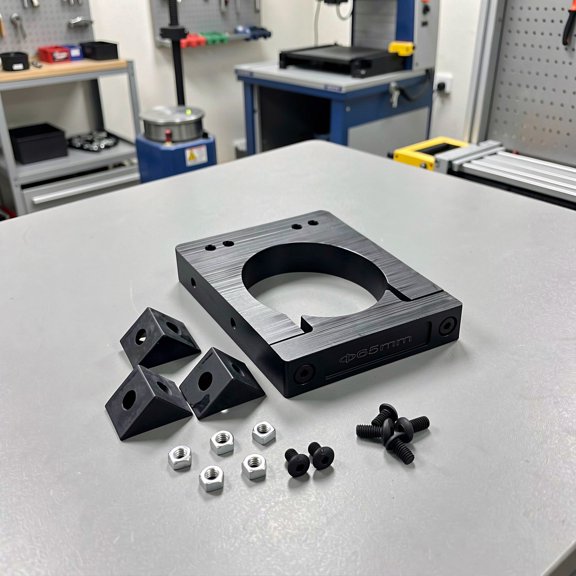 DRAFIDEEP Black Cnc Motor Mount Bracket for Spindle with Wide Compatibility for Engraving