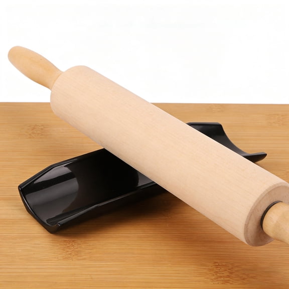 DRAFIDEEP Black Kitchen Rolling Pin Stand with Stable Base for Dough Roller and Pastry Tools