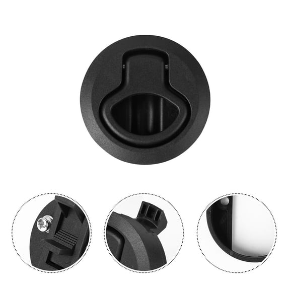 DRAFIDEEP Black Marine Hatch Latch Flush Pull Handle for Yacht, Boat Doors, and Cabinet Lock Hardware
