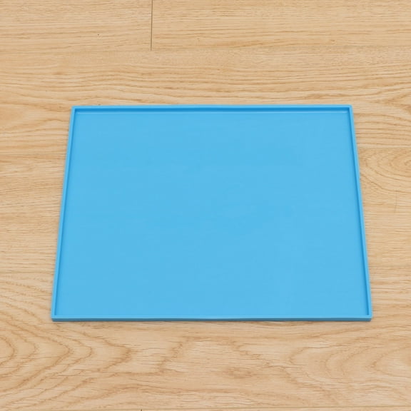 DRAFIDEEP Blue Silicone Pet Mat Waterproof Non Slip Feeding Bowl Placemat