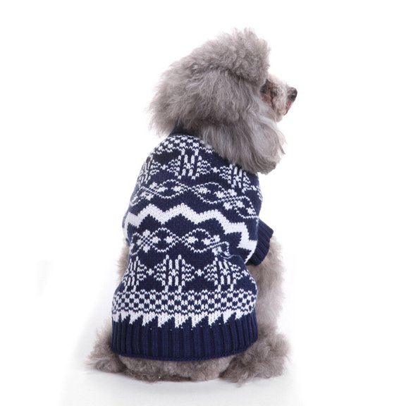 DRAFIDEEP Knitted Dog Sweater Stretchy Pet Clothes Warm Fabric for Cold Weather