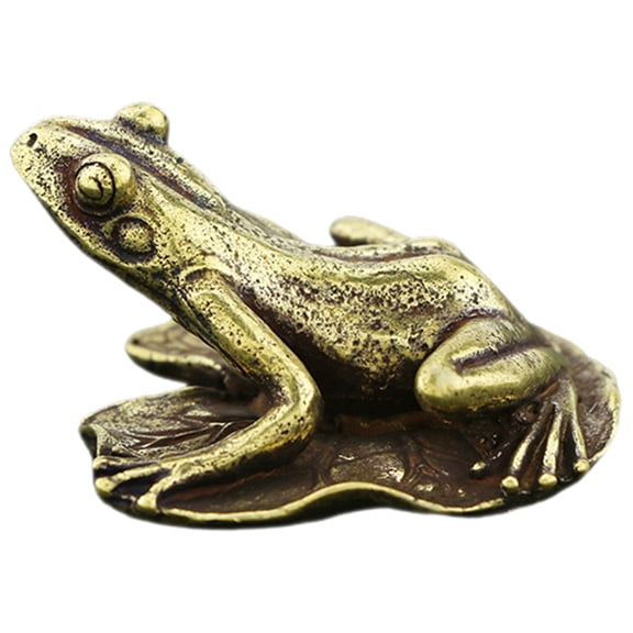 DRAFIDEEP Brass Frog Figurines 1Pack Realistic Design for Housewarming and Family Gifts