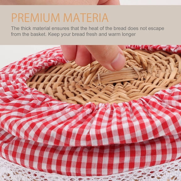 DRAFIDEEP Bread Basket for Serving Made of Synthetic Material Multi Color Keeps Bread Warm and Fresh Longer 7.5 Inches