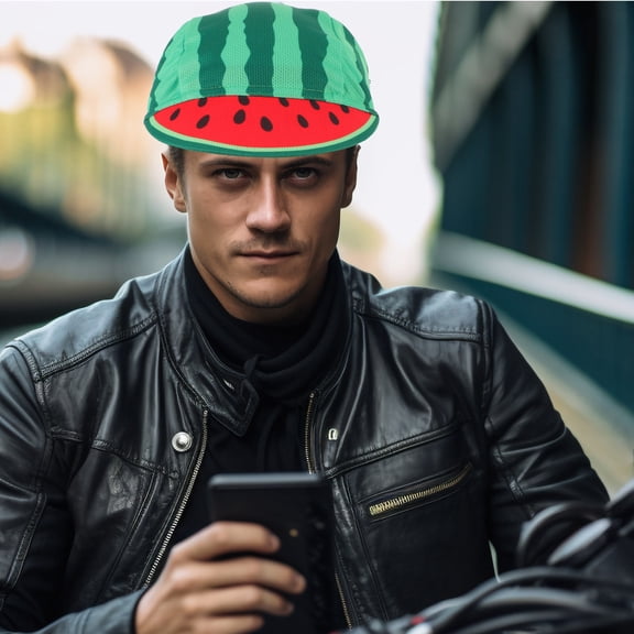 OUNONA Breathable Hard Hat Sweatband with Watermelon Pattern for Cycling and Outdoor Comfort and Sweat Absorption