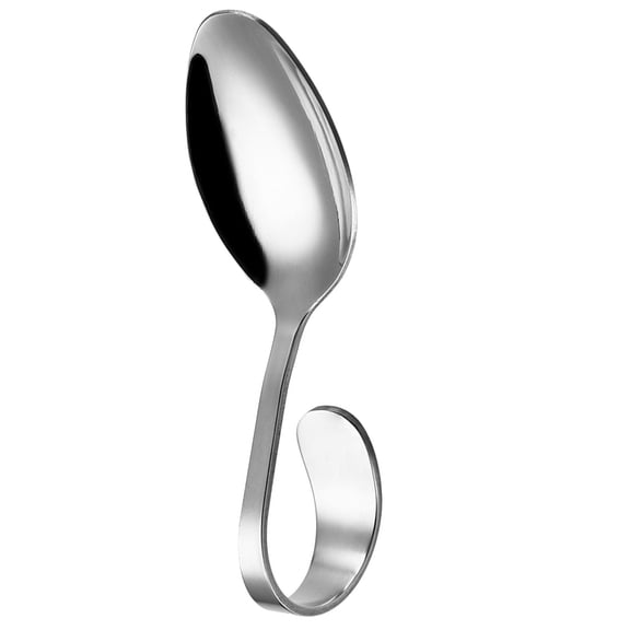 DRAFIDEEP Buffet Spoons Curved Stainless Steel Spoon High-end Design for Special Events 1Pcs