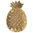 thumbnail image 1 of DRAFIDEEP Ceramic Jewelry Storage Plate Golden Pineapple Design 1Pack Ideal for Bedroom Dresser 11.8x5.2in, 1 of 8
