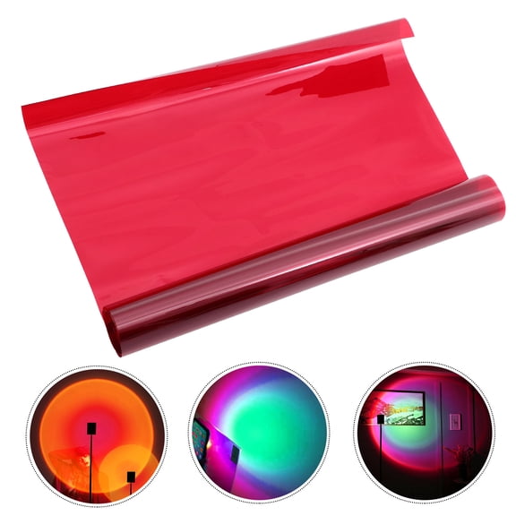 DRAFIDEEP Red Color Filter Sheets for Flashlights, Easy to Apply with Reusable Adhesive Film, and Portable