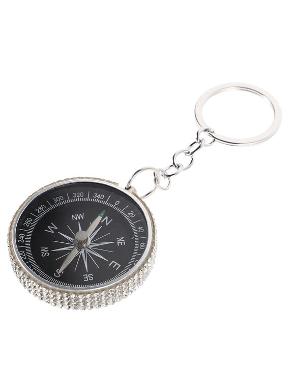 Stylish Multi-Color Aluminum Alloy Compass Keychain for Accurate Navigation