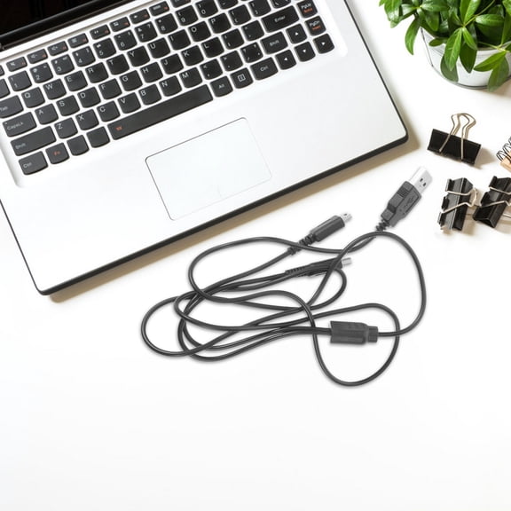 DRAFIDEEP Compact Game Charger Cable 2 in 1 USB Wire for Handheld Console Controllers Black Dual Functionality