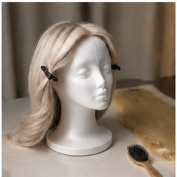 DRAFIDEEP Compact White Foam Manikin Head for Hair Styling Practice 2Pcs