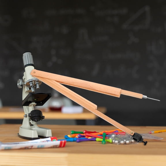 DRAFIDEEP Beige Wood Compass Set for Architecture Drafting, Teaching, and Outdoor Use - Precision Drawing Tools Kit